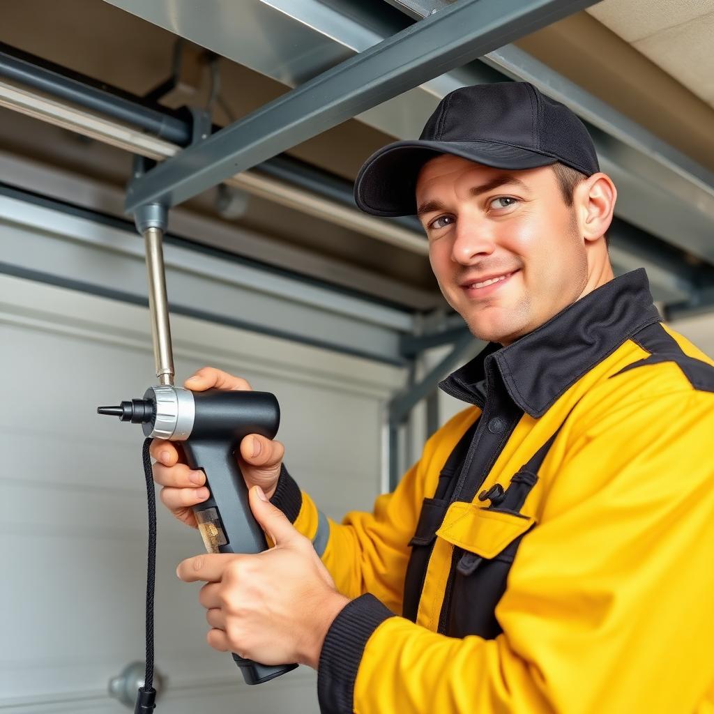Professional garage door technician providing expert service in Montesano
